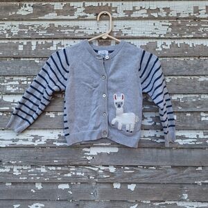 Kite Adorable Kids Gray Cardigan with Llama Design Size 6 Year